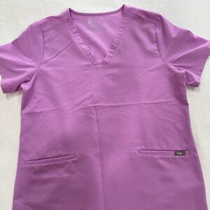 Figs Purple Casma Scrub Top